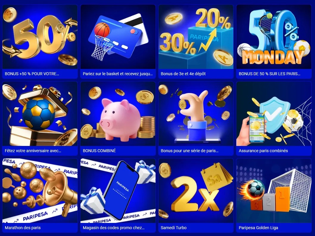 Les promotions disponibles sur Paripesa